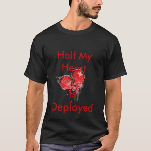 Wird Hälfte meine Herz-, entfaltet T-Shirt (Vorderseite)