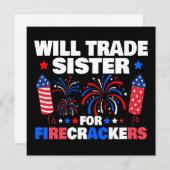 wird Handelsminister für Feuerwehrleute 4. Juli Einladung (Vorne/Hinten)