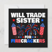 wird Handelsminister für Feuerwehrleute 4. Juli Einladung (Vorderseite)