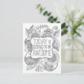 wird heute phantastische Erwachsenenfärbung sein Postkarte (Stehend Vorderseite)