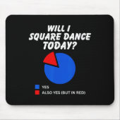 Wird ich Square Tanz heute Yes Pie Chart Square Da Mousepad (Vorne)
