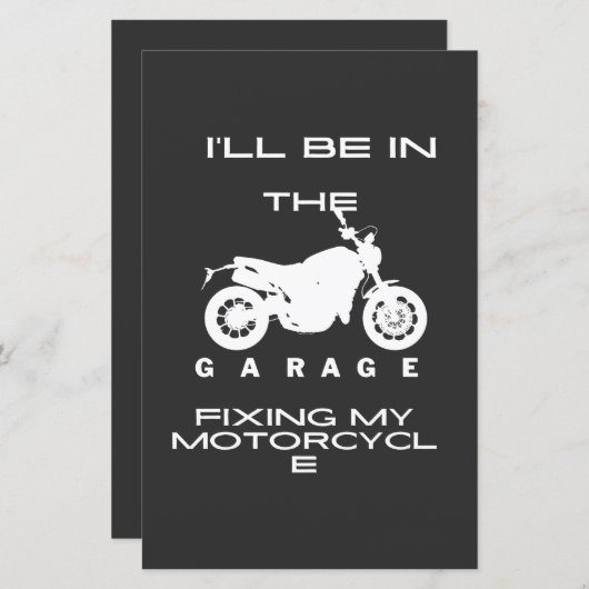 Wird in der Garage sein und meinen Motorrad-T - Sh (Vorne/Hinten)