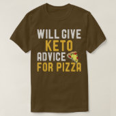Wird Keto Ratschläge für Pizza Funny Ketogenic Di T-Shirt (Design vorne)