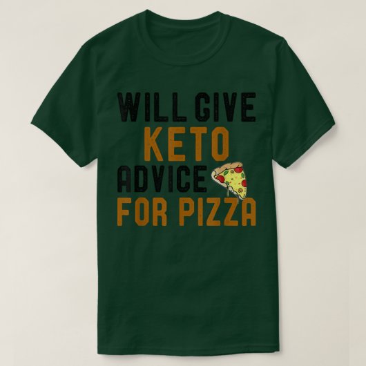 Wird Keto Ratschläge für Pizza Funny Ketogenic Di T-Shirt (Design vorne)