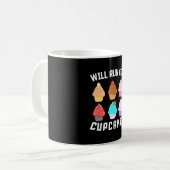 Wird laufen Cupcakes Funny Runner Cupcake Spaß Kaffeetasse (Vorderseite Links)