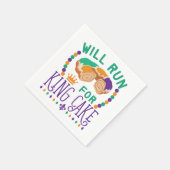 Wird laufen für King Cake Funny Mardi Gras Running Serviette (Ecke)