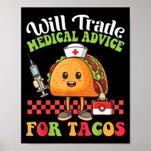 wird medizinische Beratung für den Tacos-Cartoon m Poster