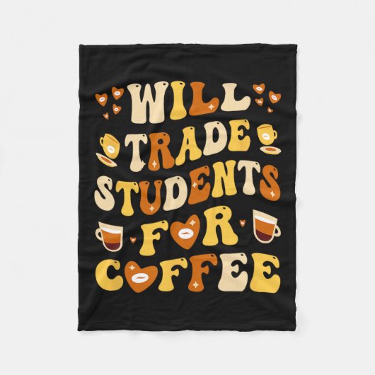 Wird meine Schüler gegen Kaffeelehrer Valentin tau Fleecedecke (Vorderseite)