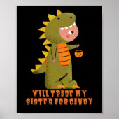 WIRD MEINE SCHWESTER FÜR CANDY lustigen halloween Poster (Vorne)