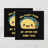 Wird meine Schwester von Tacos tauschen Einladung (Vorne/Hinten)