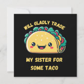 Wird meine Schwester von Tacos tauschen Einladung (Vorderseite)