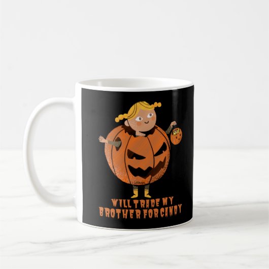 WIRD MEINEN BRUDER FÜR CANDY lustigen Halloween HA Kaffeetasse (Links)