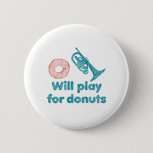 Wird Mellophone für Donuts spielen Button (Vorderseite)