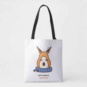 Wird morgen trainieren Lustiger Fuchs Fitnessstudi Tasche