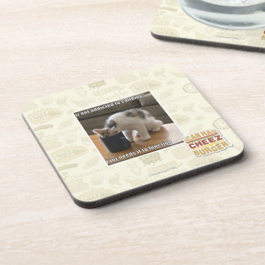 Wird nicht zum Koffein gewöhnt Getränkeuntersetzer (Linke Seite)