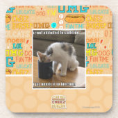 Wird nicht zum Koffein gewöhnt Getränkeuntersetzer (Vorderseite)