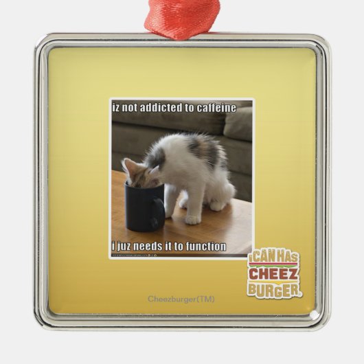 Wird nicht zum Koffein gewöhnt Ornament Aus Metall (Vorne)