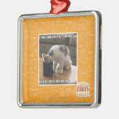 Wird nicht zum Koffein gewöhnt Silbernes Ornament (Links)