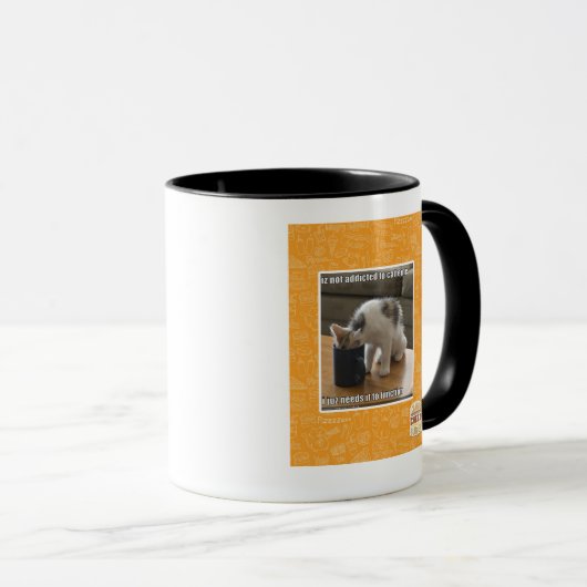 Wird nicht zum Koffein gewöhnt Tasse (VorderseiteRechts)