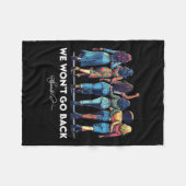 Wird nicht zurück gehen Harris W 2024 Kamala Harri Fleecedecke (Vorderseite (Horizontal))