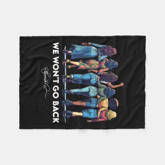 Wird nicht zurück gehen Harris W 2024 Kamala Harri Fleecedecke (Vorderseite (Horizontal))