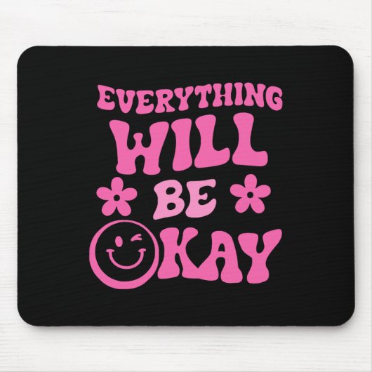 Wird Ok Retro Groovy Bewusstsein für psychische Ge Mousepad (Vorne)
