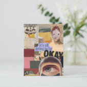 Wird Okay sein Surrealer Mixed-Media-Collage Postkarte (Stehend Vorderseite)