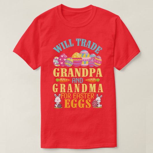 Wird Opa und Oma für Ostereier Hap handeln T-Shirt (Design vorne)
