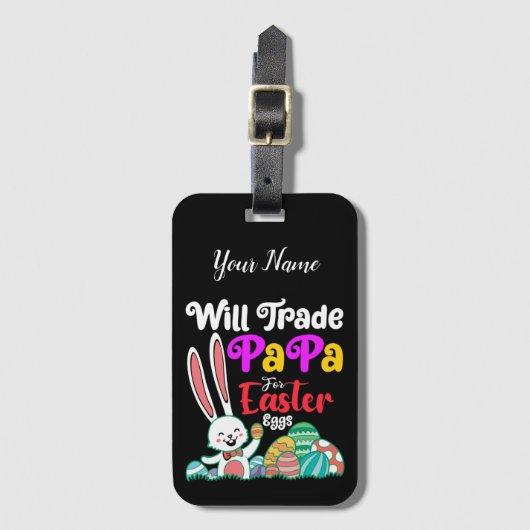 Wird Papa für Ostereier tauschen Gepäckanhänger (Vorderseite Vertikal)