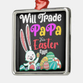 Wird Papa für Ostereier tauschen Ornament Aus Metall (Links)