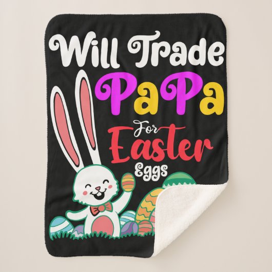 Wird Papa für Ostereier tauschen Sherpadecke (Vorderseite)