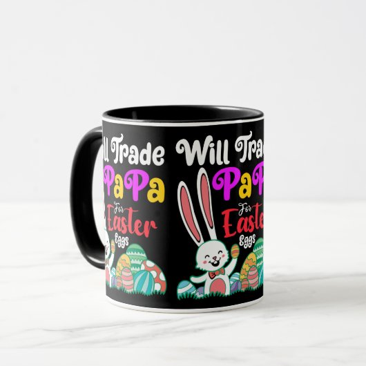 Wird Papa für Ostereier tauschen Tasse (Vorderseite Links)