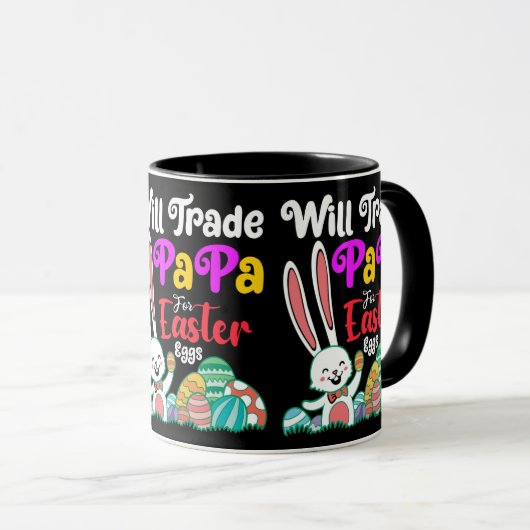 Wird Papa für Ostereier tauschen Tasse (VorderseiteRechts)