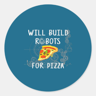 Wird Roboter für Zza Funny Robotics bauen Runder Aufkleber