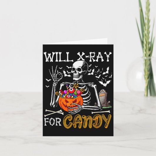 Wird Röntgenstrahlen für Candy Christmas Radiologe Karte (Vorderseite)