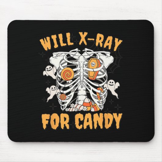 Wird Röntgenstrahlen für Candy Halloween Radiologi Mousepad (Vorne)