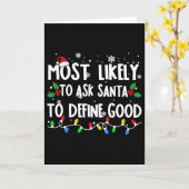 Wird Santa am wahrscheinlichsten bitten, ein gutes Karte (Gelbe Blume)