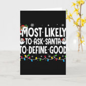 Wird Santa am wahrscheinlichsten bitten, gute lust Karte (Gelbe Blume)