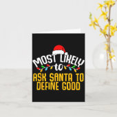 Wird Santa wahrscheinlich bitten, gute lustige Fam Karte (Gelbe Blume)