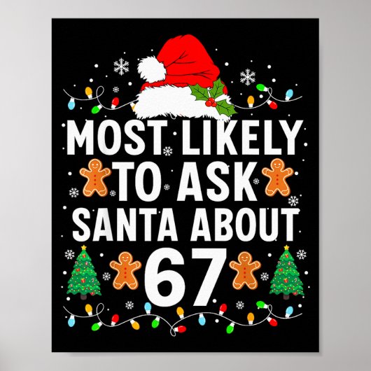 Wird Santa wahrscheinlich über 67 lustige Weihnach Poster (Vorne)