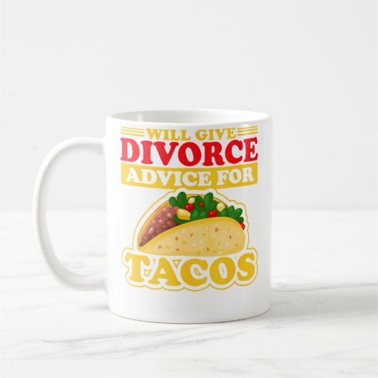Wird Scheidungstipps für Tacos Geschiedene Trennun Kaffeetasse (Links)