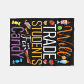 Wird Schüler für Candy Lehrer Niedlich Hallowage t Fleecedecke (Vorderseite (Horizontal))