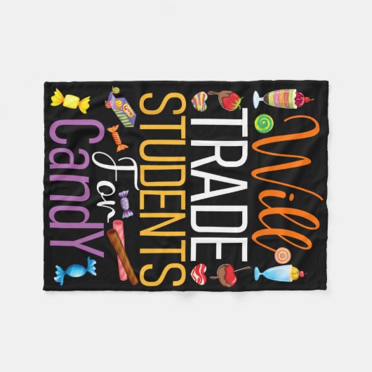 Wird Schüler für Candy Lehrer Niedlich Hallowage t Fleecedecke (Vorderseite (Horizontal))