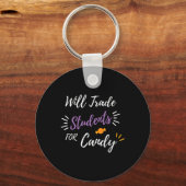 Wird Schüler gegen Candy Funny Halloween Teac taus Schlüsselanhänger (Vorderseite)