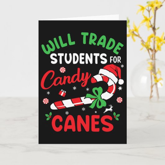 Wird Schüler gegen Zuckerstangen tauschen Lehrer C Karte (Gelbe Blume)