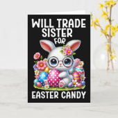 Wird Schwester für Candy Osterjunge Ostern Brot ta Karte (Gelbe Blume)