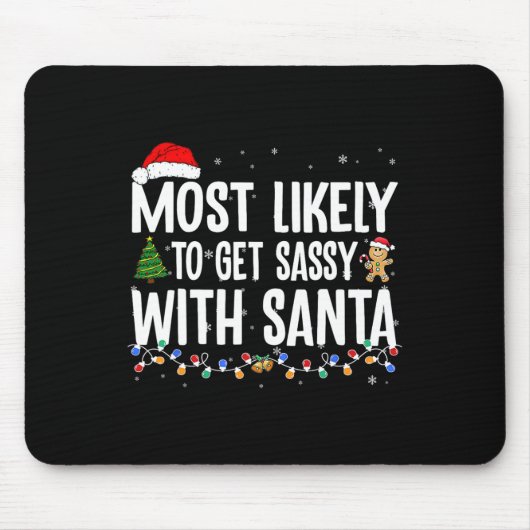 Wird sich aller Voraussicht nach mit Santa lustige Mousepad (Vorne)