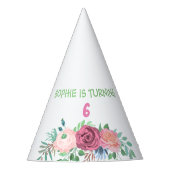 "WIRD SICH WENIGER. + NUMMER" ZOLLBLUMEN PARTYHÜTCHEN (Vorderseite)