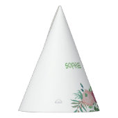 "WIRD SICH WENIGER. + NUMMER" ZOLLBLUMEN PARTYHÜTCHEN (Links)