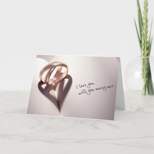 **WIRD "SIE" MARRY "ME" (ICH LIEBE SIE) KARTE (Vorderseite)